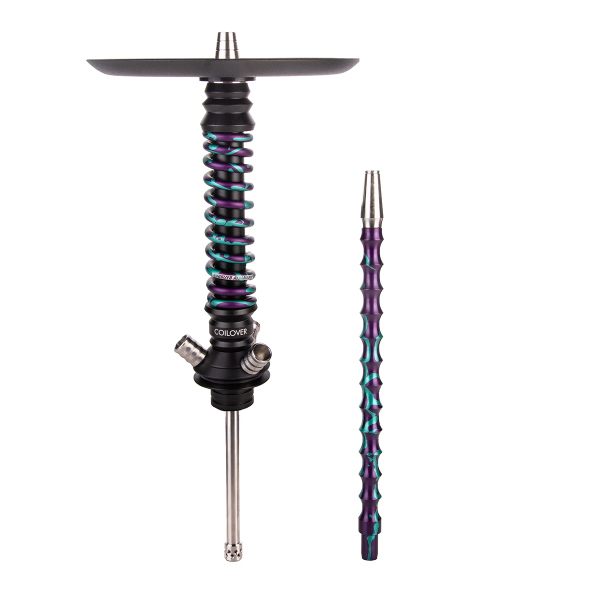 Кальян Mamay Customs Coilover Mini  Чёрный Фиолетовый/бирюзовый Сплеш в Челябинске