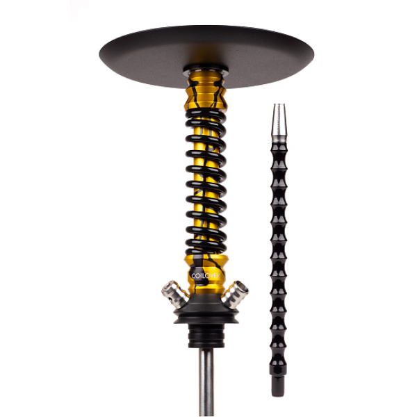 Кальян Mamay Customs Coilovers Mini Anod Gold Splash Черный Глянец в Челябинске