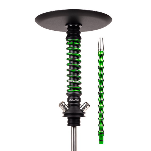 Кальян Mamay Customs Coilovers Mini Anod Черный Матовый Green Splash в Челябинске