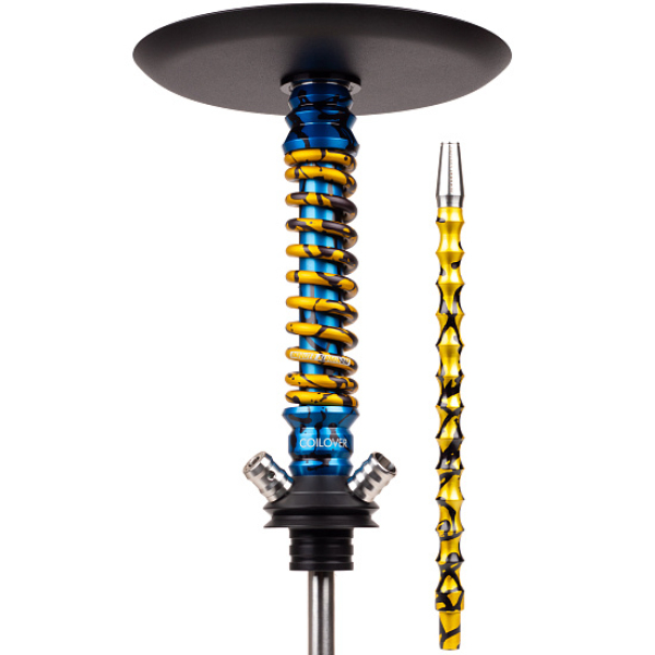 Кальян Mamay Customs Coilovers Mini Special Anod Blue Splash Gold в Челябинске