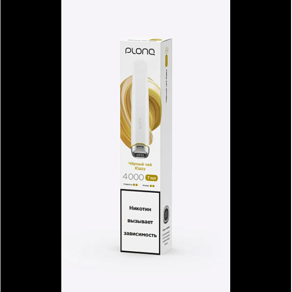 Электронка Plonq Plus Pro 4000 Черный Чай Юдзу 4000 затяжек в Челябинске